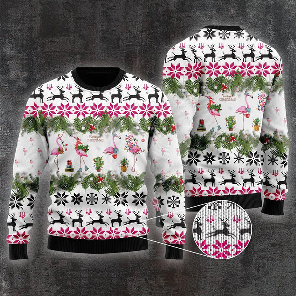 Flamingo Christmas Ugly Christmas Sweater | For Men & Women | Adult | US1415-BehighStyle