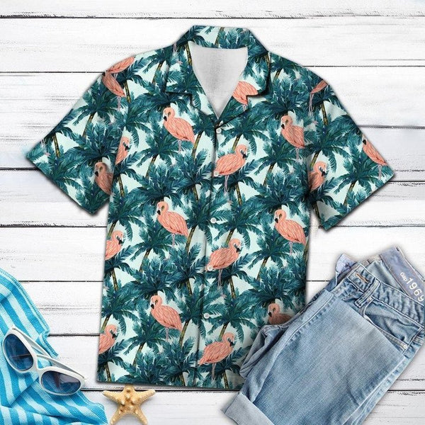 Flamingo Coconut Palm Hawaiian Shirt | HW2976