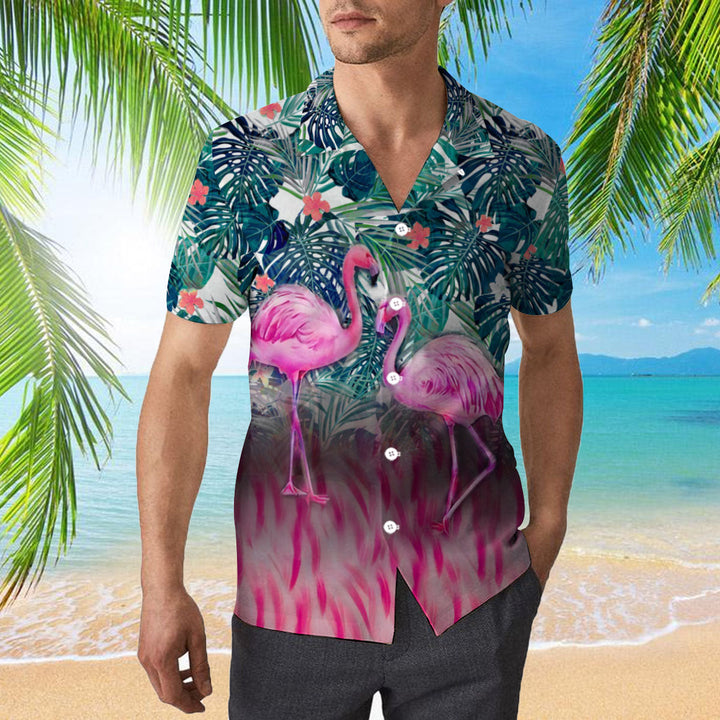 Flamingo Couple Hawaiian Shirt | For Men & Women | HW2238-BehighStyle