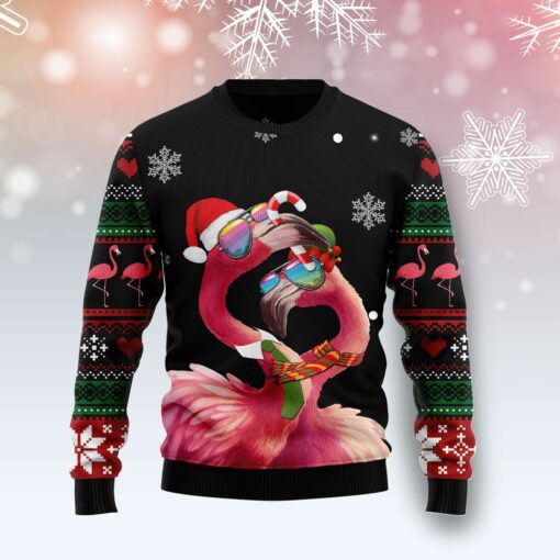 Flamingo Couple Ugly Christmas Sweater | Adult | US1696