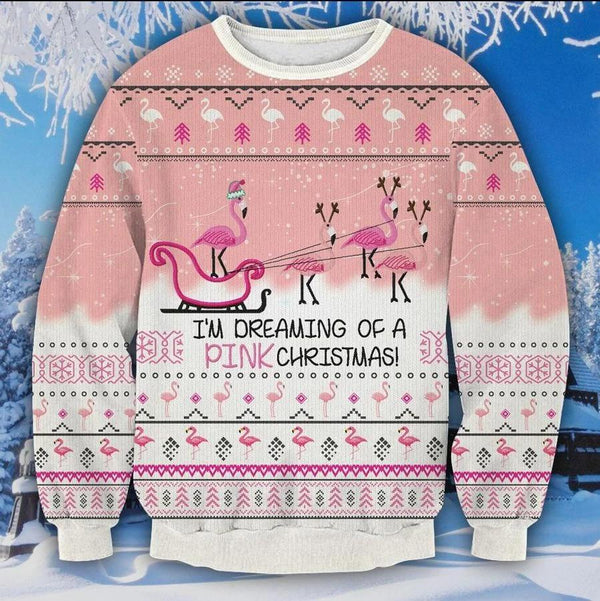 Flamingo Dream Ugly Christmas Sweater | Adult | US1960