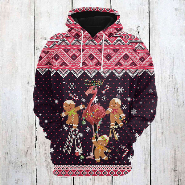 Flamingo Gingerbread Christmas 3D All Over Print | Adult | HP2373