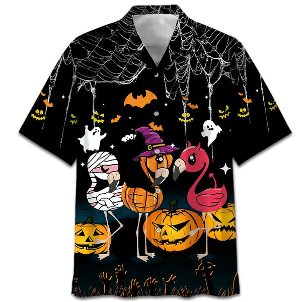 Flamingo Halloween Hawaiian Shirt | HW2831