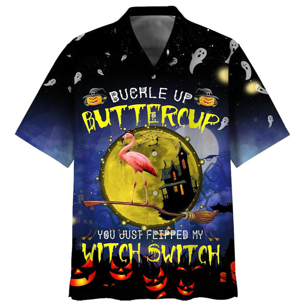 Flamingo Halloween Hawaiian Shirt | HW2839