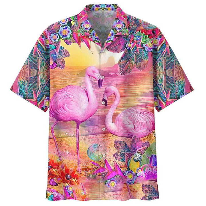 Flamingo Hawaiian Shirt | For Men & Women | HW1402-BehighStyle