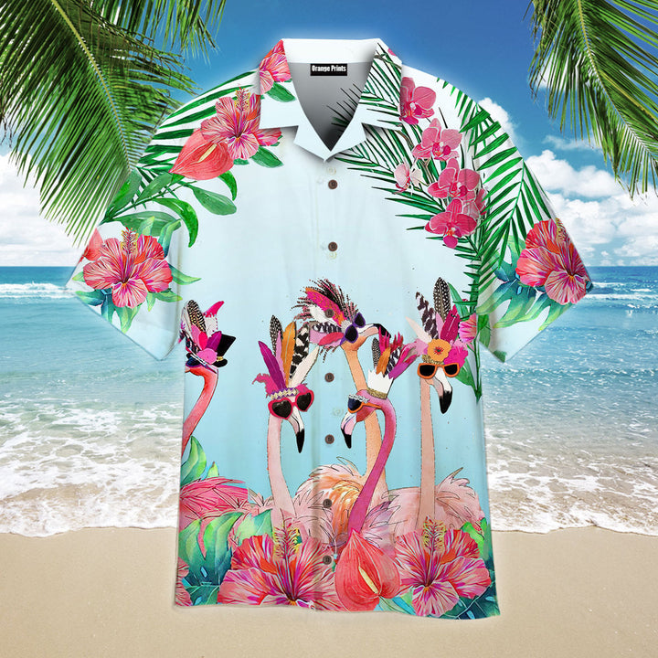 Flamingo Hawaiian Shirt | For Men & Women | HW2236-BehighStyle