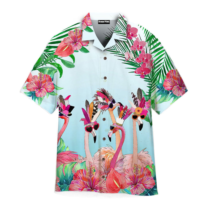 Flamingo Hawaiian Shirt | For Men & Women | HW2236-BehighStyle