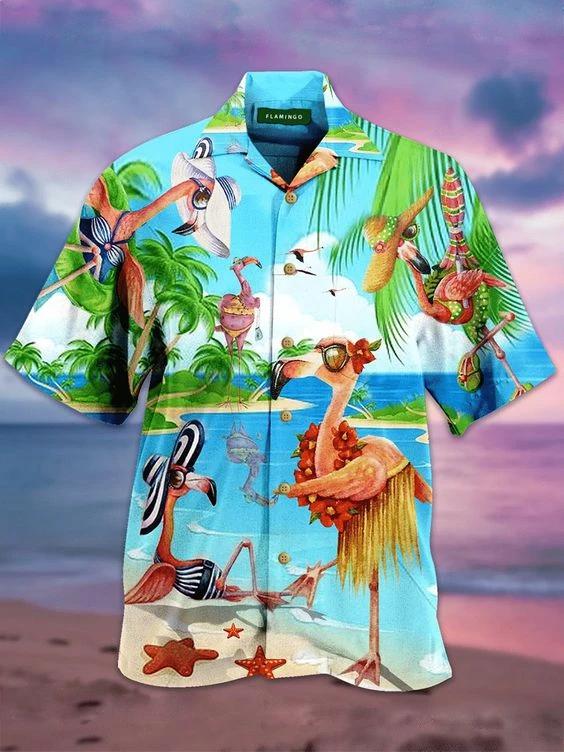 Flamingo Hawaiian Shirt | For Men & Women | HW2240-BehighStyle