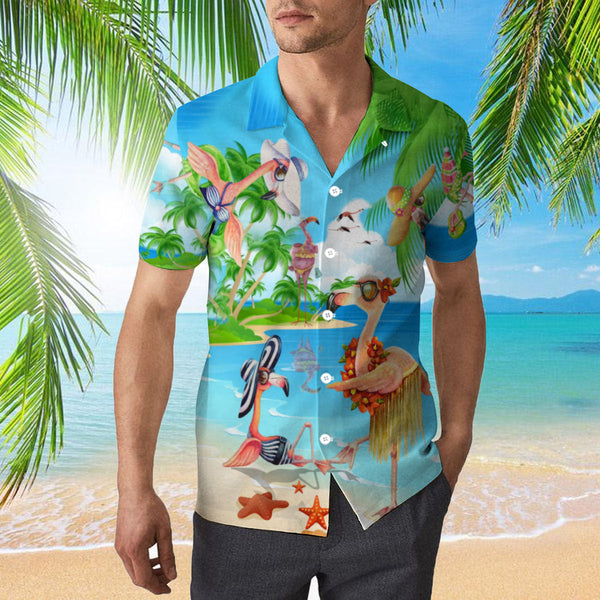 Flamingo Hawaiian Shirt | For Men & Women | HW2240-BehighStyle