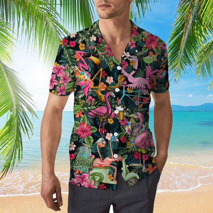 Flamingo Hawaiian Shirt | For Men & Women | HW2367-BehighStyle