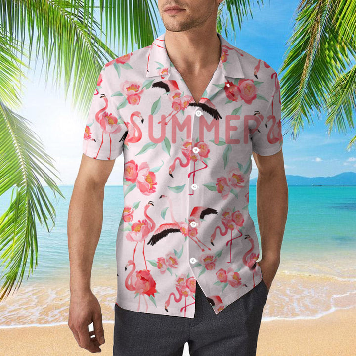 Flamingo Hawaiian Shirt | For Men & Women | HW2414-BehighStyle