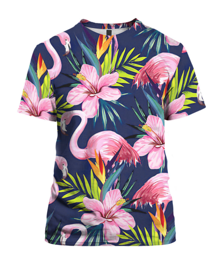 Flamingo Hibiscus 3D All Over Print | For Men & Women | Adult | HP1037-BehighStyle