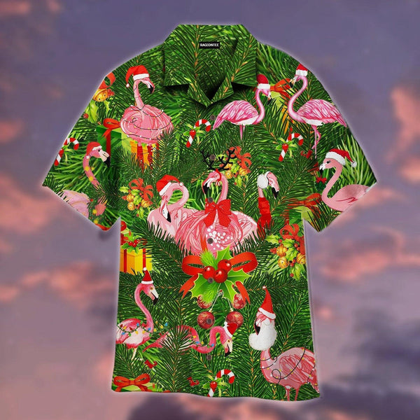 Flamingo Merry Christmas Hawaiian Shirt | For Men & Women | HW2735-BehighStyle