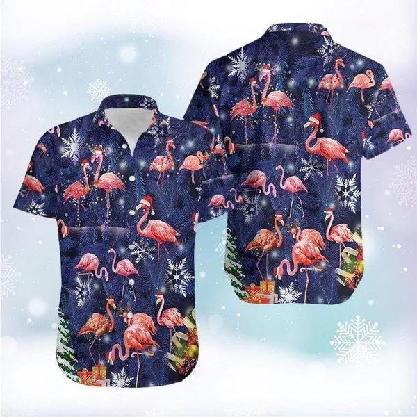 Flamingo On Christmas Hawaiian Shirt | For Men & Women | HW2715-BehighStyle