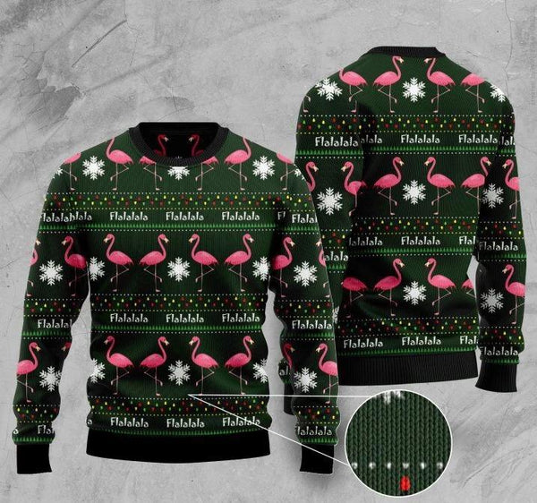 Flamingo Pattern Ugly Christmas Sweater | Adult | US1957