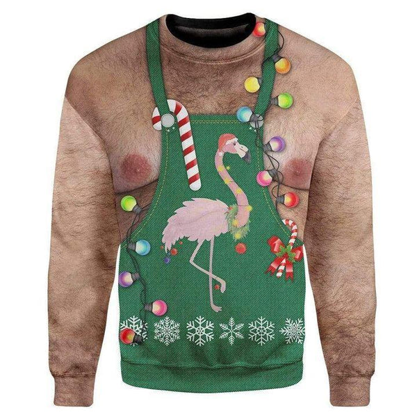 Flamingo Ugly Christmas Sweater | For Men & Women | Adult | US1318-BehighStyle