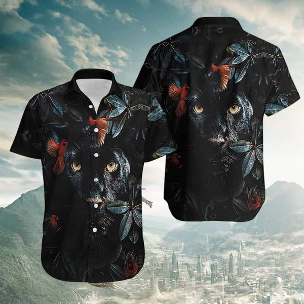 Flower Cardinal Panther Unisex Hawaiian Shirt | For Men & Women | HW262-BehighStyle