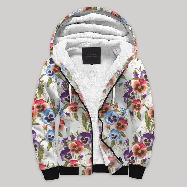 Flowers Fleece Zip Hoodie All Over Print | FZ902