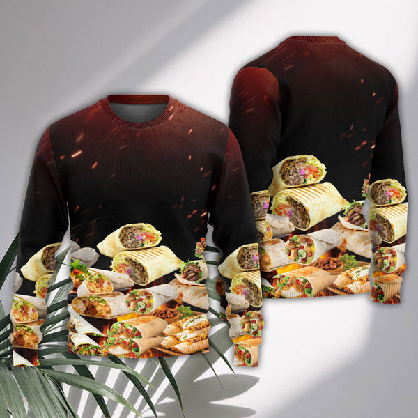 Food Burritos Fast Food Delicious Ugly Christmas Sweater | Adult | US2441