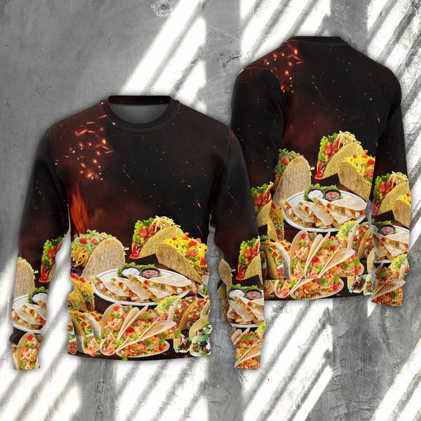 Food Tacos Fast Food Delicious Ugly Christmas Sweater | Adult | US2443