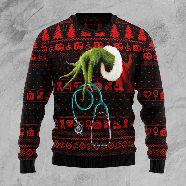 For Nurse How Grinch Stole Ugly Christmas Sweater | Adult | US2174