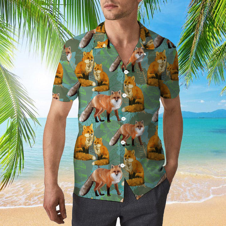 Fox Autumn Leaves Hawaiian Shirt | For Men & Women | HW945-BehighStyle