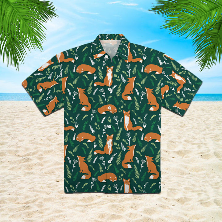 Foxes And Flowers Tropical Hawaiian Shirt | For Men & Women | HW940-BehighStyle