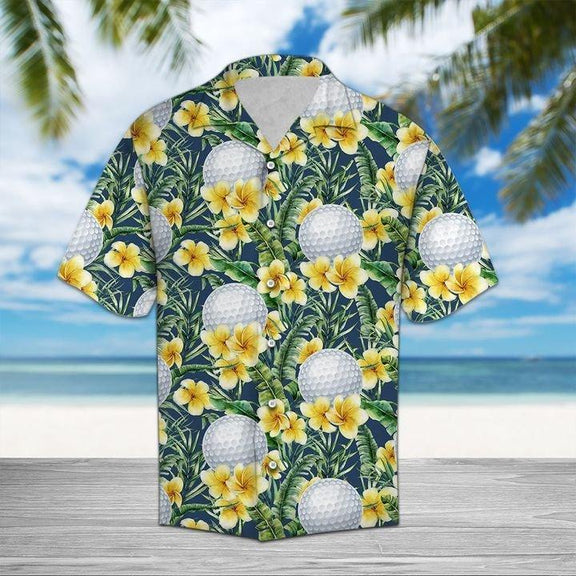 Frangipani Golf Hawaiian Shirt Aloha Hawaiian Shirt | For Men & Women | HW747-BehighStyle