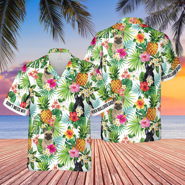 French Bulldog Dad Pineapple Tropical Hawaiian Shirt | For Men & Women | HW2152-BehighStyle