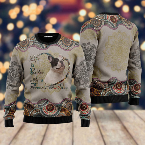 French Bulldog Dog Ugly Christmas Sweater | Adult | US1915