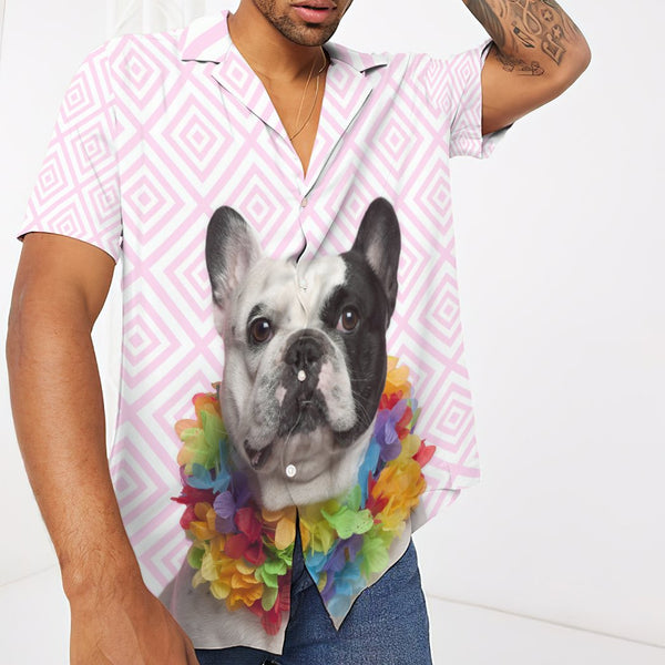 French Bulldog Wearing Hawaiian Lei Hawaiian Shirt | For Men & Women | HW1553-BehighStyle