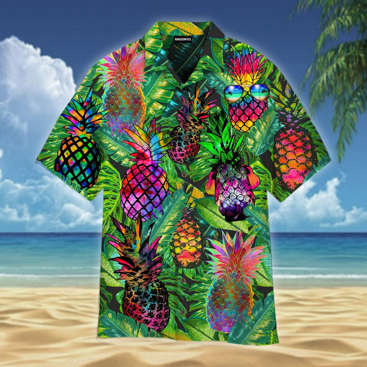 Fresh Fruit Pineapple Peace Life Colorful Aloha Hawaiian Shirt | For Men & Women | HW834-BehighStyle