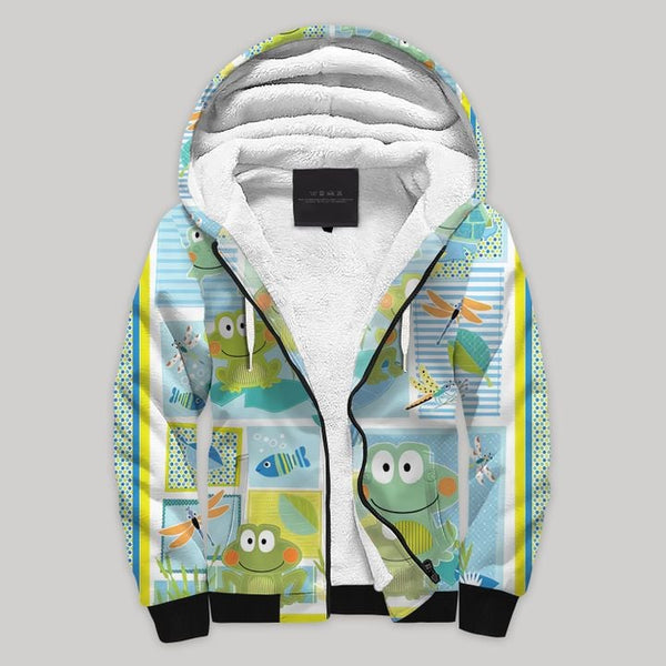 Frog Blanket Fleece Zip Hoodie All Over Print | FZ647