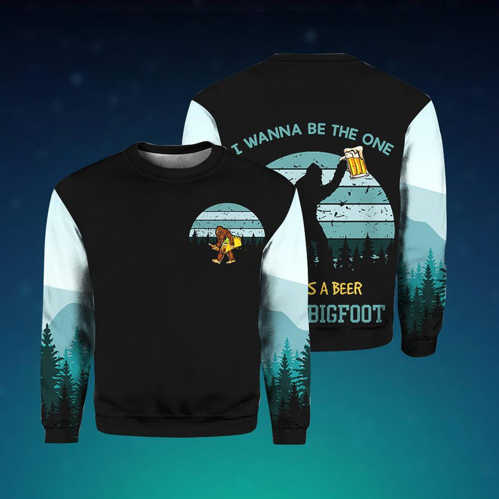 Funny Bigfoot Love Drinking Beer 3D All Over Print | For Men & Women | Adult | HP1063-BehighStyle