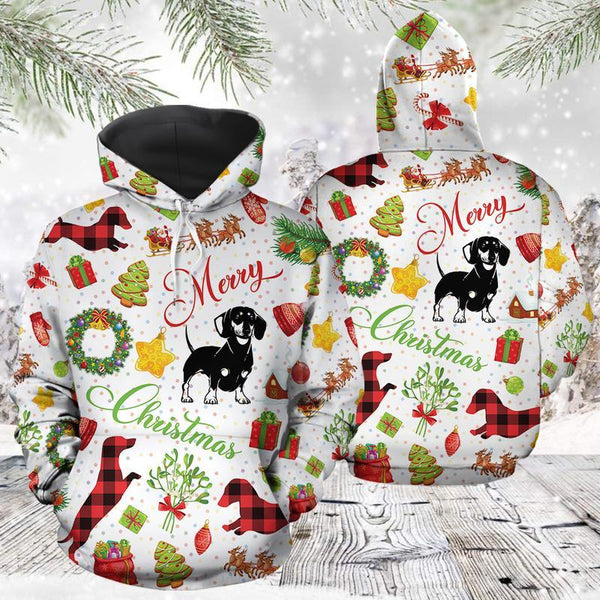 Funny Dachshund Dog Christmas 3D All Over Print | Adult | HP2258