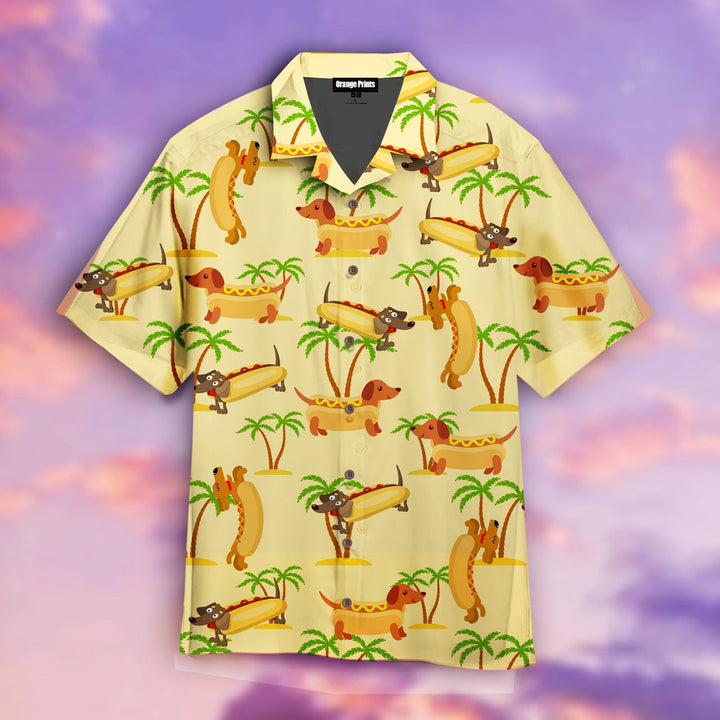 Funny Dachshund Hotdog Aloha Hawaiian Shirt | For Men & Women | WT1568-BehighStyle