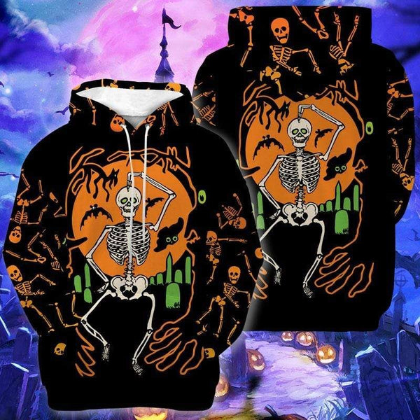 Funny Dancing Skeleton Halloween 3D All Over Print | For Men & Women | Adult | HP2114-BehighStyle