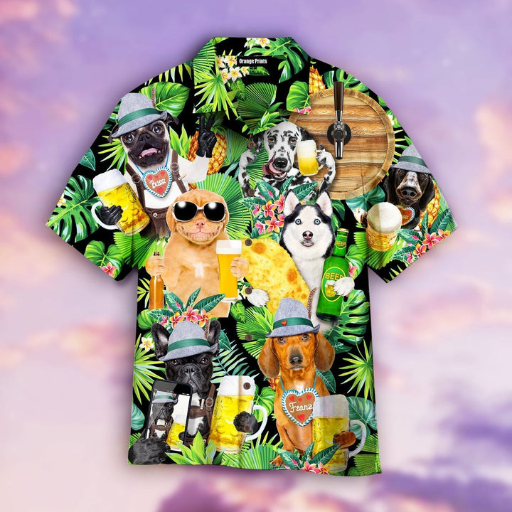 Funny Dog Craft Beer Aloha Hawaiian Shirt | For Men & Women | HW586-BehighStyle