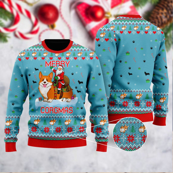 Funny Dog Merry Corgmas Christmas Ugly Christmas Sweater | For Men & Women | Adult | US1113-BehighStyle