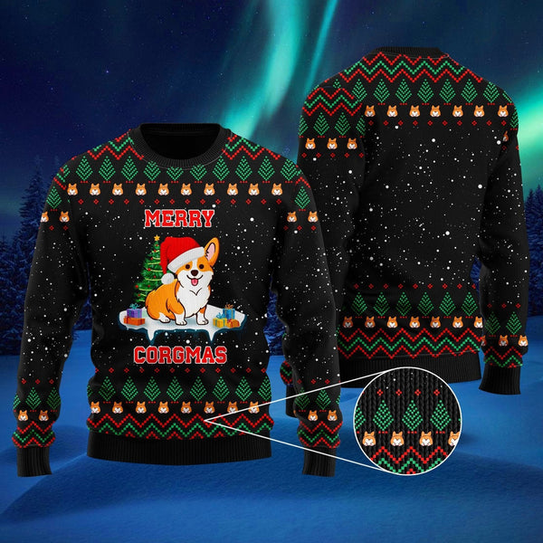 Funny Dog Merry Corgmas Ugly Christmas Sweater | For Men & Women | Adult | US1250-BehighStyle