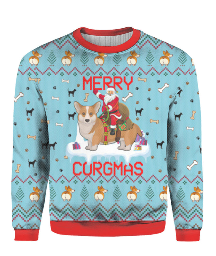 Funny Dog Merry Corgmas Ugly Christmas Sweater | For Men & Women | Adult | US1558-BehighStyle
