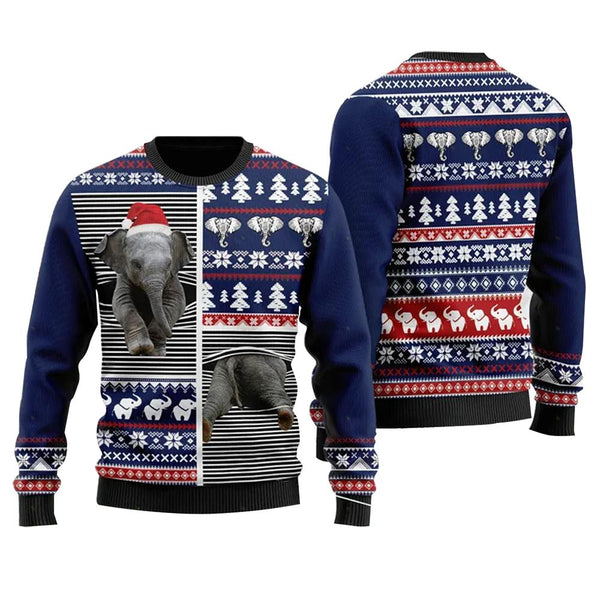 Funny Elephant Ugly Christmas Sweater | Adult | US2219