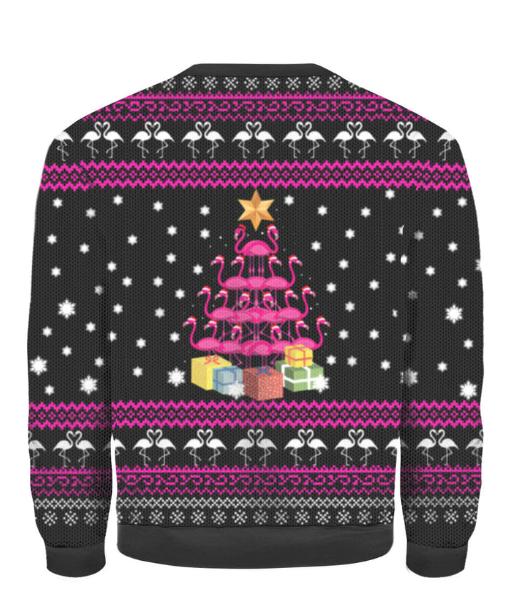 Funny Flamingo Tree Ugly Christmas Sweater | For Men & Women | Adult | US1562-BehighStyle