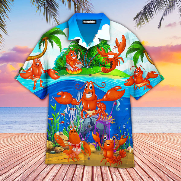 Funny Lobster Aloha Hawaiian Shirt | For Men & Women | HW489-BehighStyle