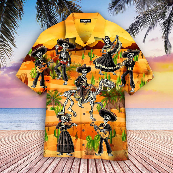 Funny Mexican Skull Dancing In The Desert Aloha Hawaiian Shirt | For Men & Women | HW481-BehighStyle