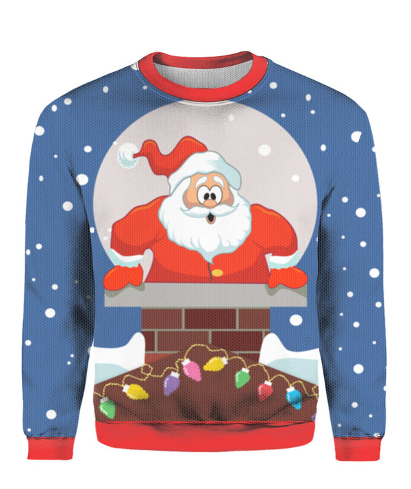 Funny Santa Loves Going Down Ugly Christmas Sweater  | For Men & Women | UH1511