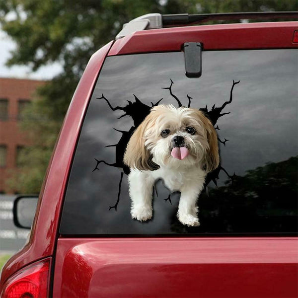 Funny Shih Tzu Dog Car Decal Sticker | Waterproof | PVC Vinyl | CCS1328-BehighStyle