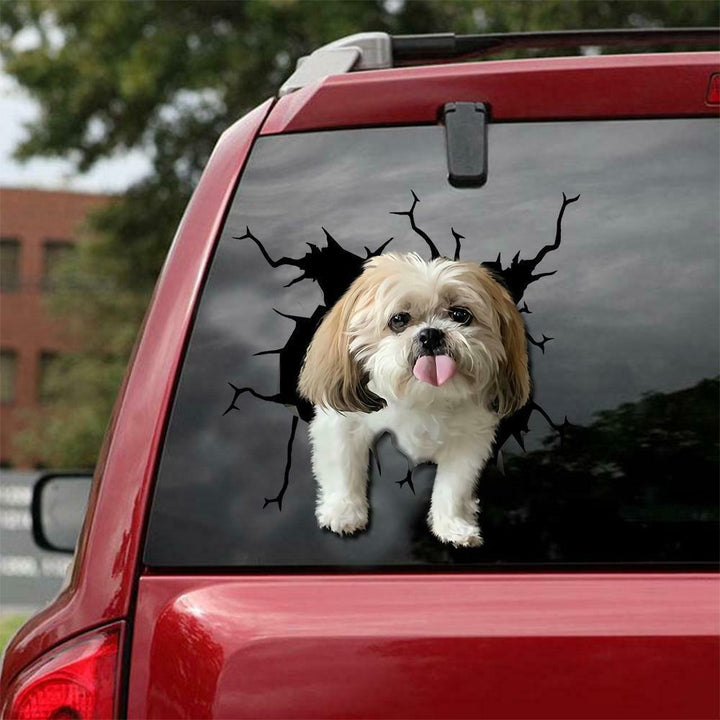 Funny Shih Tzu Dog Car Decal Sticker | Waterproof | PVC Vinyl | CCS1328-BehighStyle