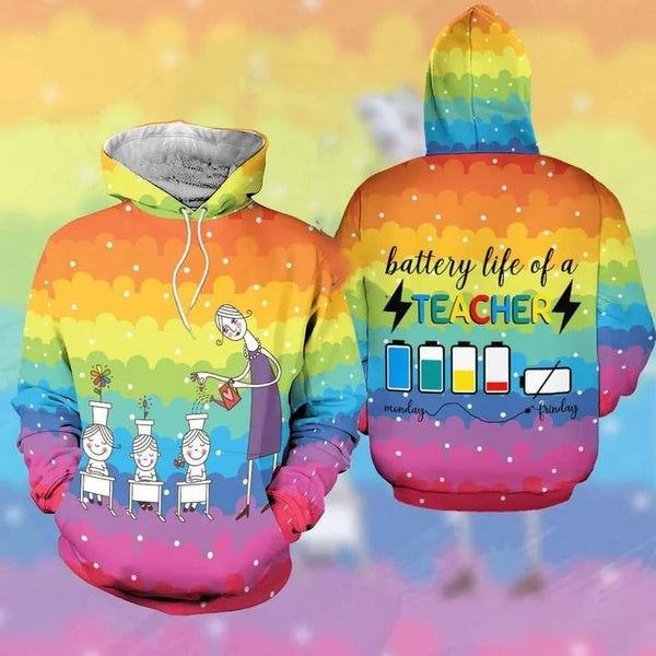 Funny Teacher Colorful Unique 3D All Over Print | For Men & Women | Adult | HP1788-BehighStyle