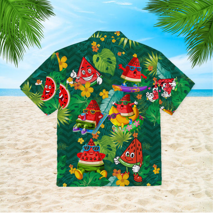 Funny Watermelon Tropical Hawaiian Shirt | For Men & Women | HW644-BehighStyle